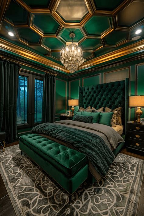 Emerald Green Art Deco Bedroom Ideas Courtneys World