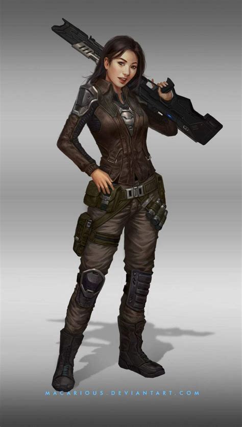 Pin By Banszi On Helsyjon Character Portraits Female Soldier Sci Fi Character Design