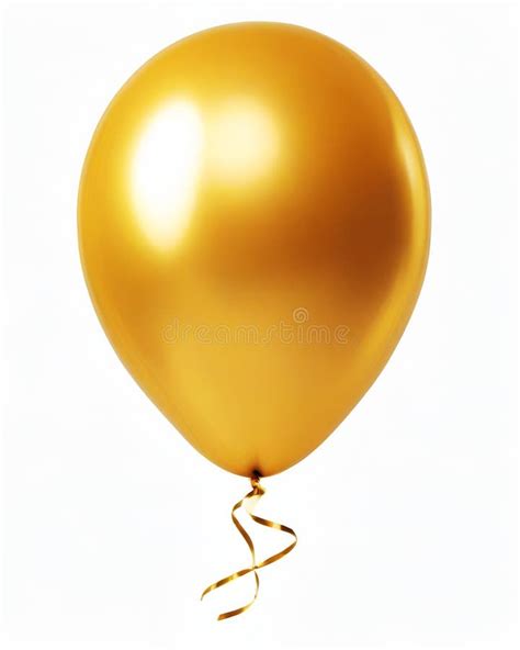 3d Render Illustration Of Golden Balloon Isolated On White Background