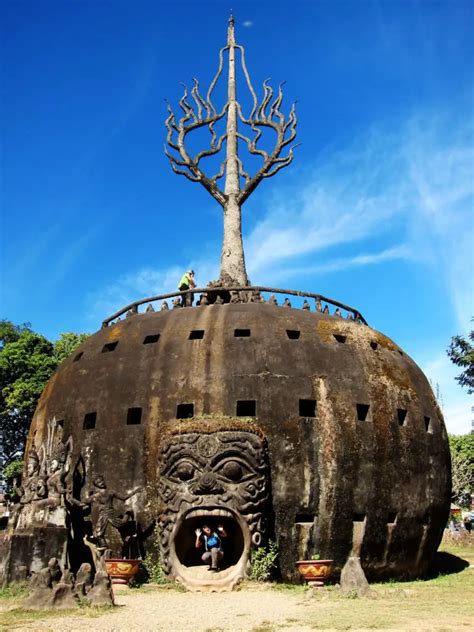 Strange Sculptures at Buddha Park in Vientiane, Laos