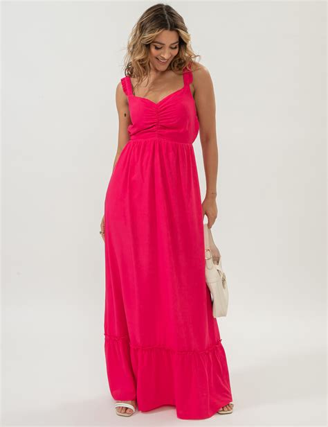 Vestido Longo Basic Pink Sangue Latino