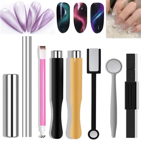 10pcs Nail Art Magnet Stick Kit 9D Cat Magnetic Gel Nail Gel Polish ...