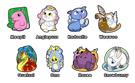 neopets petpet soft enamel pins  officially licensed geekify