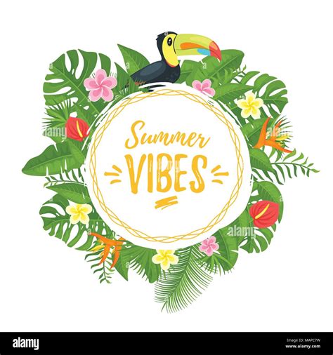 Vector Cartoon Style Hello Summer Design For Season Postcard Or Poster