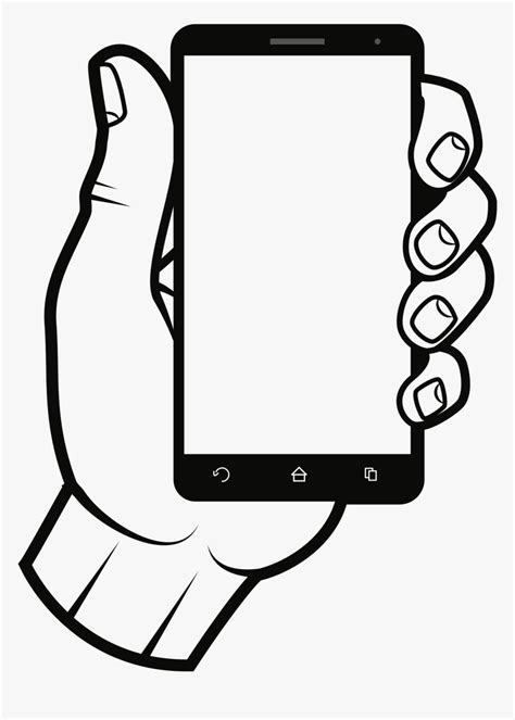 Banner Black And White Smartphone Clipart - Drawing On Mobile Addiction ...