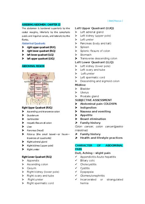 Assessing Abdomen GOOD ASSESSING ABDOMEN CHAPTER 22 The Abdomen Is