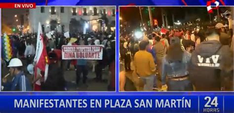 Toma De Lima Manifestantes Se Congregan En La