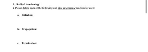 Answered 1 Radical Terminology I Please Bartleby