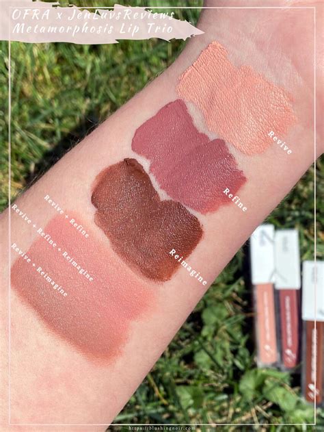 Ofra X Jenluvsreviews Metamorphosis Lip Trio Swatches Review