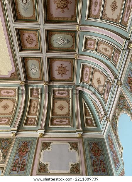 Historic Mansion Ceiling Beautiful Motives Stock Photo 2211889939