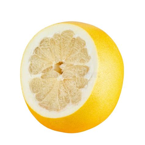 Fruta Fresca De Pomelo Amarillo Aislada En Fondo Blanco Pomelo Fresco