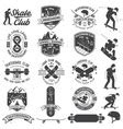 Set Of Skateboard And Longboard Club Badges Vector Image