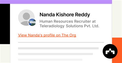 Nanda Kishore Reddy Human Resources Recruiter At Teleradiology