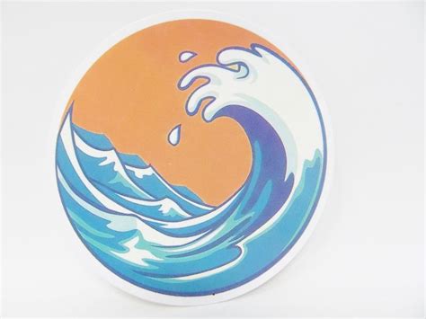 Ocean Wave Sticker Great For Your Laptop Water Bottle Etsy In 2020