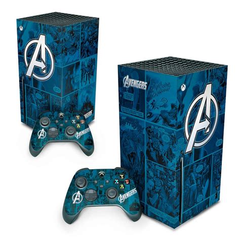 Xbox Series X Skin Avengers Vingadores Comics Pop Arte Skins