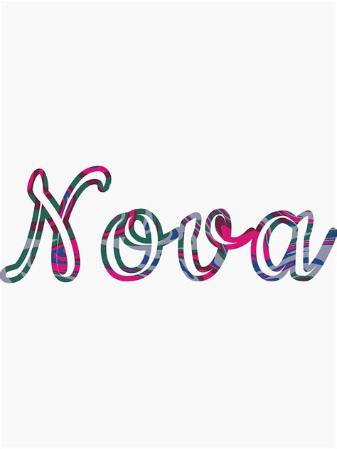 Nova Name Sticker Sticker For Sale By Uni Hannah Corn Redbubble