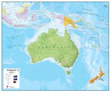 Australasia Political Maps International Wall Map| Shop Mapworld