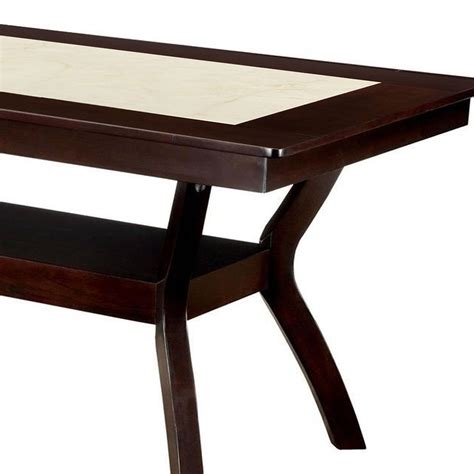 Brent Kitchen Dining Table Two Tone Dark Cherry And Ivory Finish Counter Height