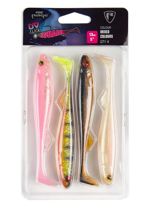 Fox Rage Ultra Uv Slick Shad Mixed Colors Pack Pcs Cm Reniers