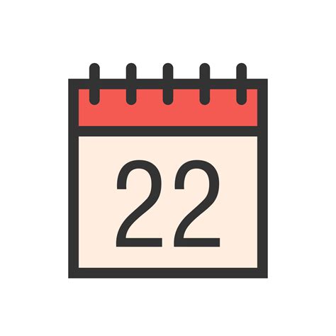 Icono De Línea Llena De Calendario 8605637 Vector En Vecteezy