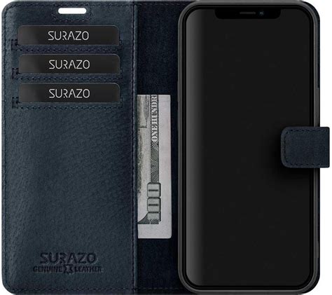 Etui Na Telefon Surazo Ze Sk Ry Naturalnej Rfid Wallet Case Nubuk