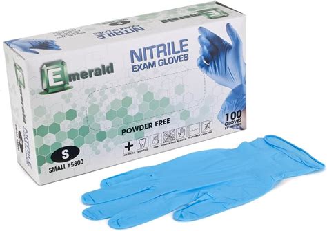 Emerald Nitrile Exam Gloves Small 100 Gloves Silver Rod Pharmacy