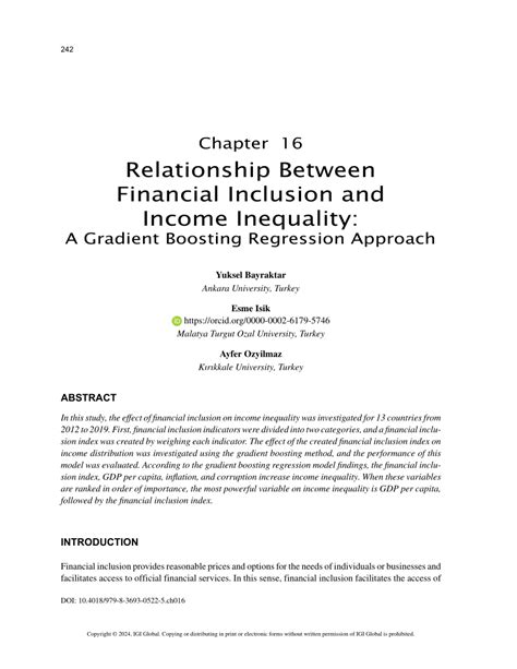 Pdf Relationship Between Financial Inclusion And Income Inequality A