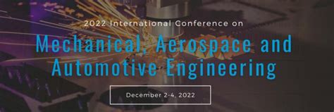 2022 4th International Conference On Mechanical Aerospace And