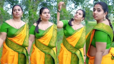 Mallu Model Nila Nambiar Latest Hot Saree Photoshoot Video