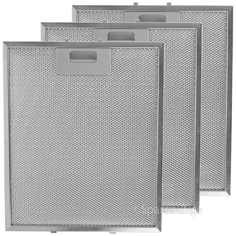 3 x Silver Grease Filter For RANGEMASTER Cooker Hood Metal Filters 300 ...