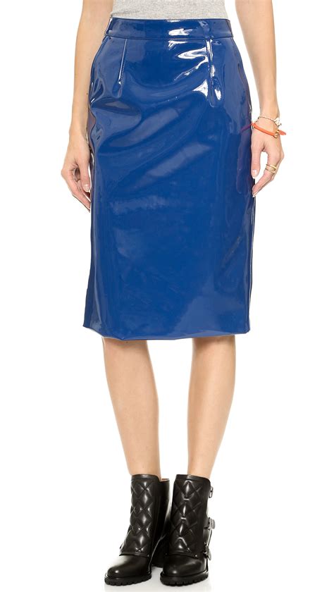 Lyst Marc By Marc Jacobs Emi Plastic Skirt Skipper Blue In Blue