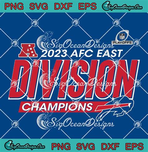 2023 AFC East Division Champions SVG - Buffalo Bills NFL Playoffs SVG ...