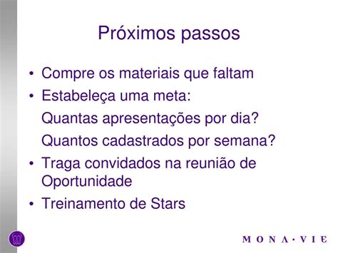 Ppt Treinamento Passos Monavie Powerpoint Presentation Free