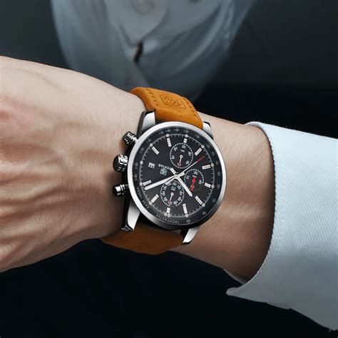 Benyar Mens Chronograph Watch Brown Vivid Nuance South Africa