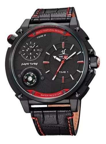 Reloj analógico Weide UV1507b para hombre negro y rojo MercadoLibre