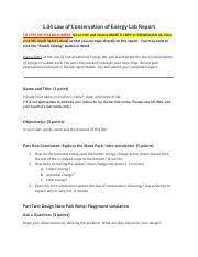 1 04 Law Of Conservation Of Energy Lab Report Live Lesson Version Pdf