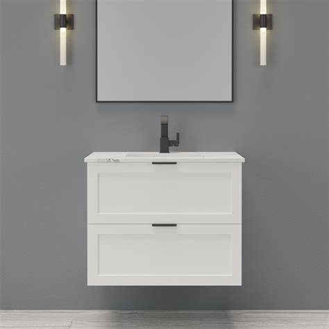 White Floating Bathroom Vanity – Rispa