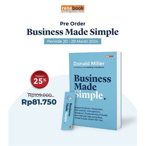 Jual Buku Business Made Simple Donald Miller Shopee Indonesia