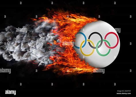 Olympic Rings On Fire