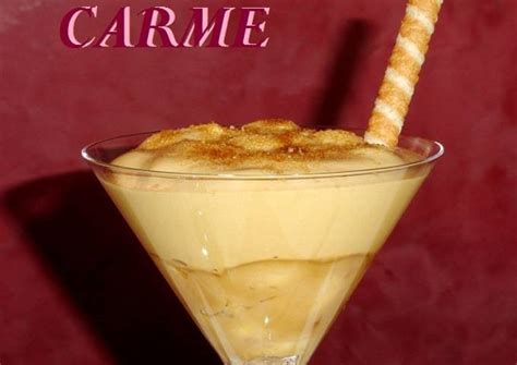 Copa de turrón con plátano y espuma de café Receta de carme castillo