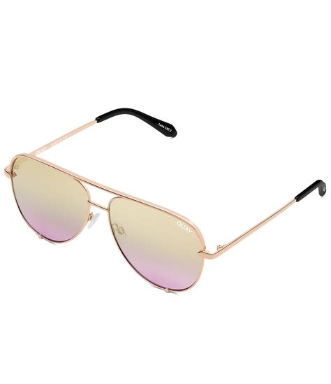 Quay Australia Unisex High Key Large 53mm Aviator Sunglasses Dillards