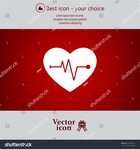 Cardiogram Icon Vector Stock Vector Royalty Free 424596226 Shutterstock