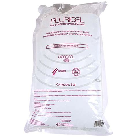 Gel Condutor Ultrassom Plurigel Carbogel 5kg sachê Gel Condutor