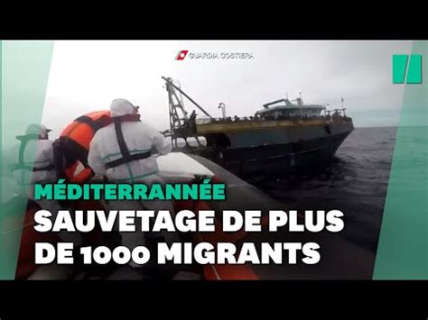 Plus de 1300 migrants secourus en Méditerranée YouTube