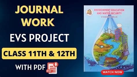 Journal Work Evs Project Class Th And Th With Pdf Youtube