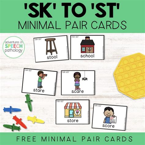 Free Minimal Pair Cards For Fronting Clusters