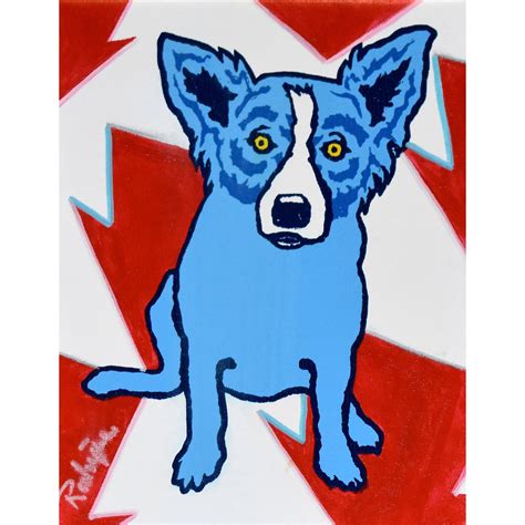 George Rodrigue Blue Dog Original Untitled Mm Ii Silkscreen And Oil