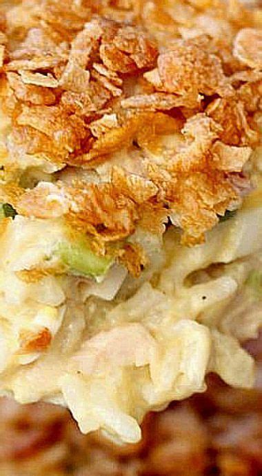 Classic Chicken Casserole Creamy Chicken And Rice With A Crunchy Corn Flake Top Chicken