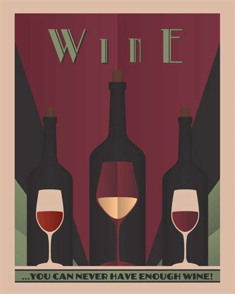 Art Deco Poster Wine Prints Kitchen Prints By Nordicdesignhouse Art