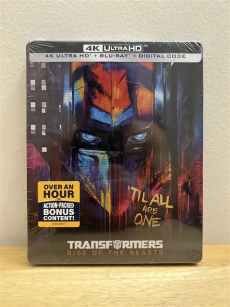 TRANSFORMERS RISE OF The Beasts 4K Blu Ray Digital 2023 STEELBOOK